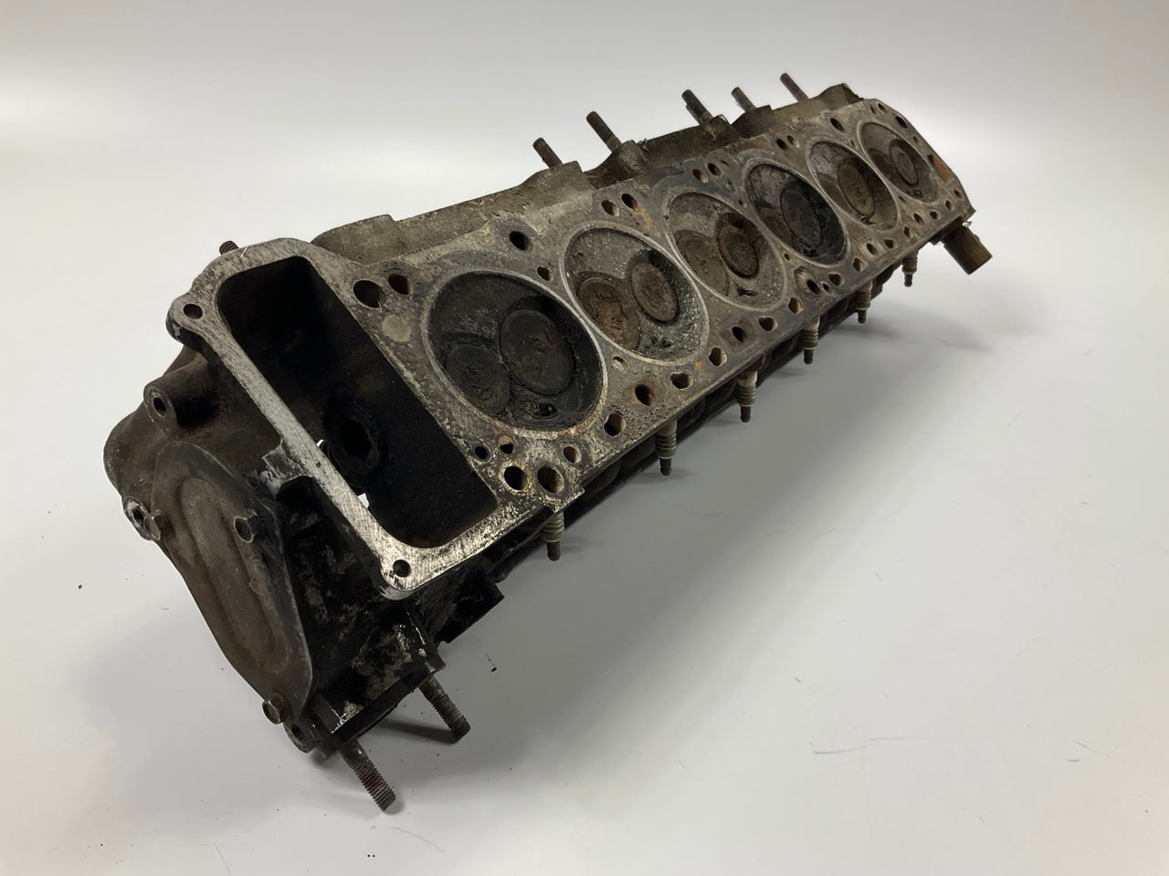 USED, BROKEN STUD - OEM For Datsun ''E88'' Core Cylinder Head COMES AS IS AS SHOWN