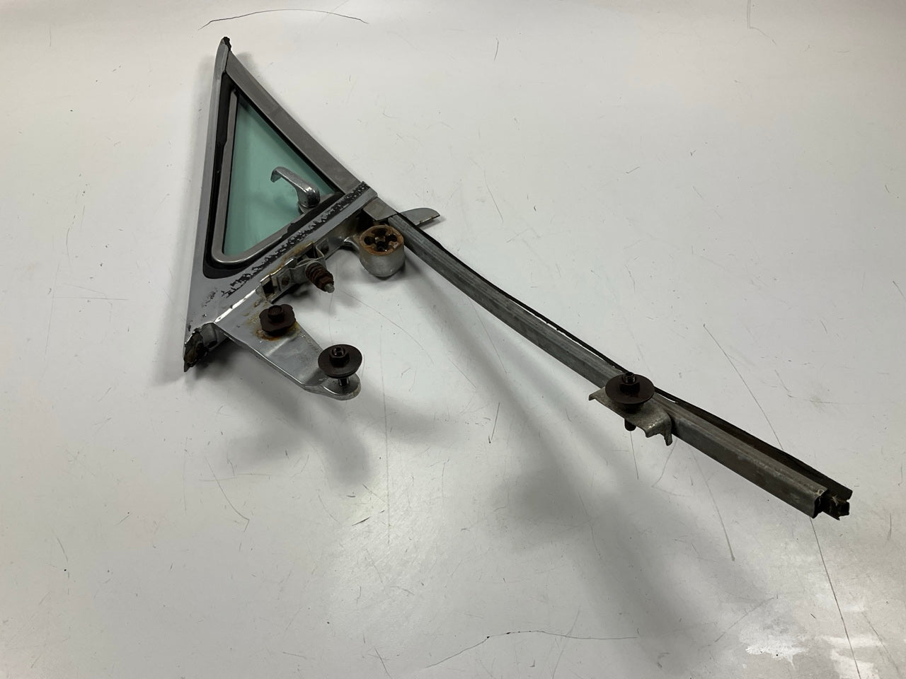 USED - OEM Front Right Vent Window Glass & Frame 1967-1968 Ford Mustang & Cougar