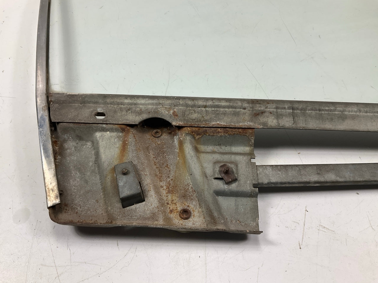 USED - OEM Front Right Passenger Door Glass & Trim 1967-68 Ford Mustang Fastback