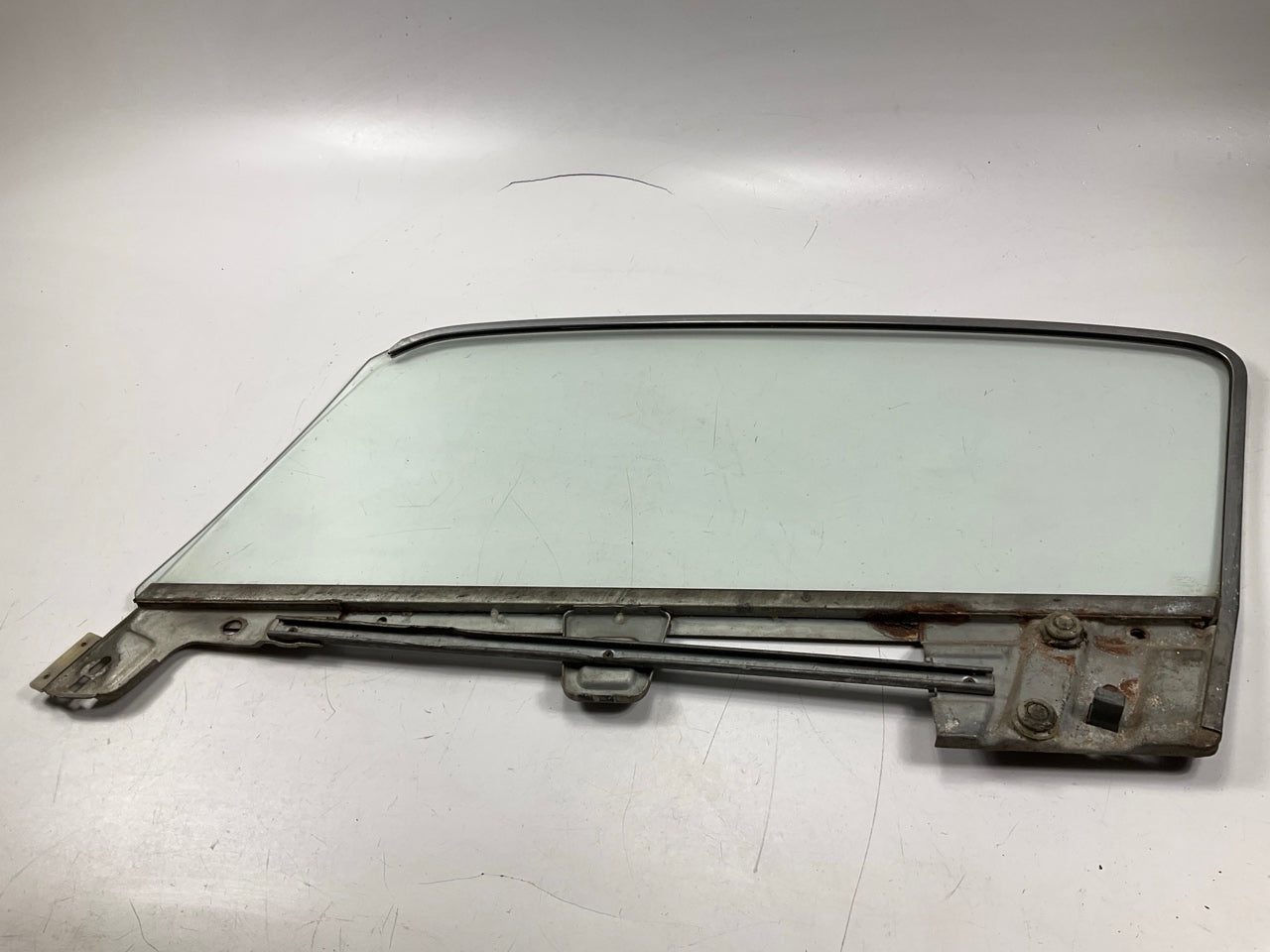 USED - OEM Front Right Passenger Door Glass & Trim 1967-68 Ford Mustang Fastback