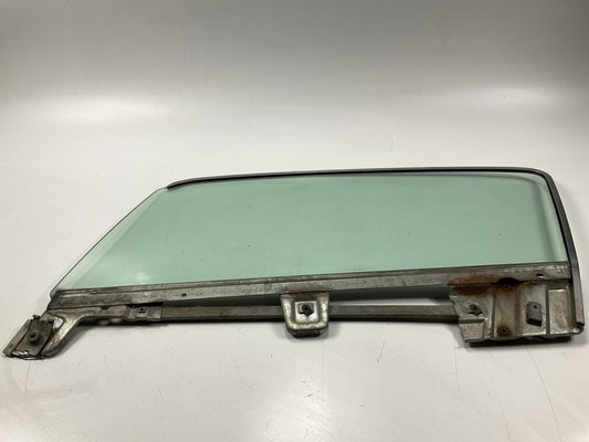 USED - OEM Front Left Driver Door Glass & Trim 1967-68 Ford Mustang Fastback