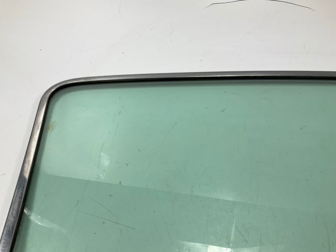 USED - OEM Front Left Driver Door Glass & Trim 1967-68 Ford Mustang Fastback