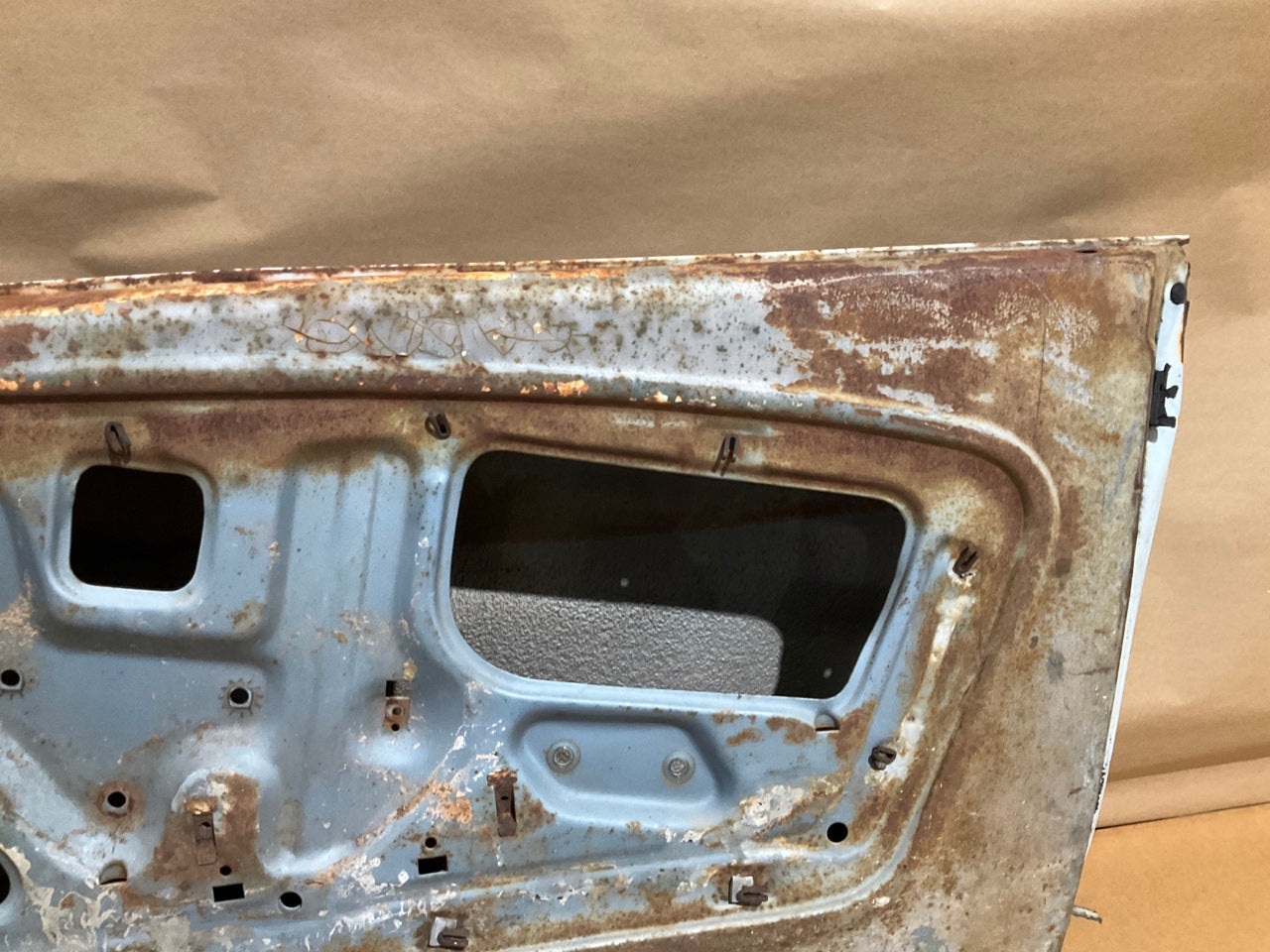 Rough - See Photos - USED OEM Right Passengers Door Shell 1965-1966 Ford Mustang