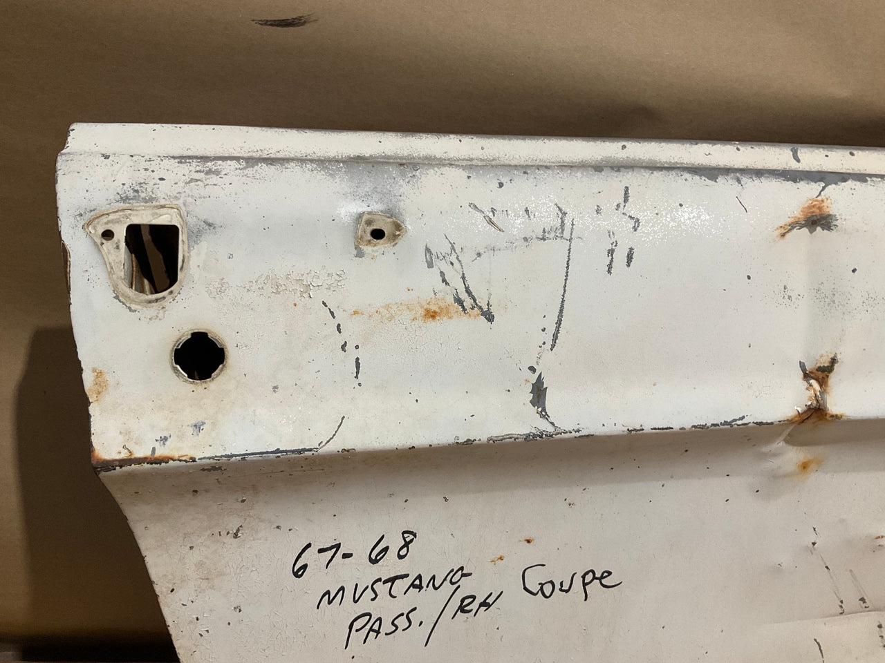 A Lot Of Rust And One Dent - USED 1967-1968 Ford Mustang Coupe Right Door
