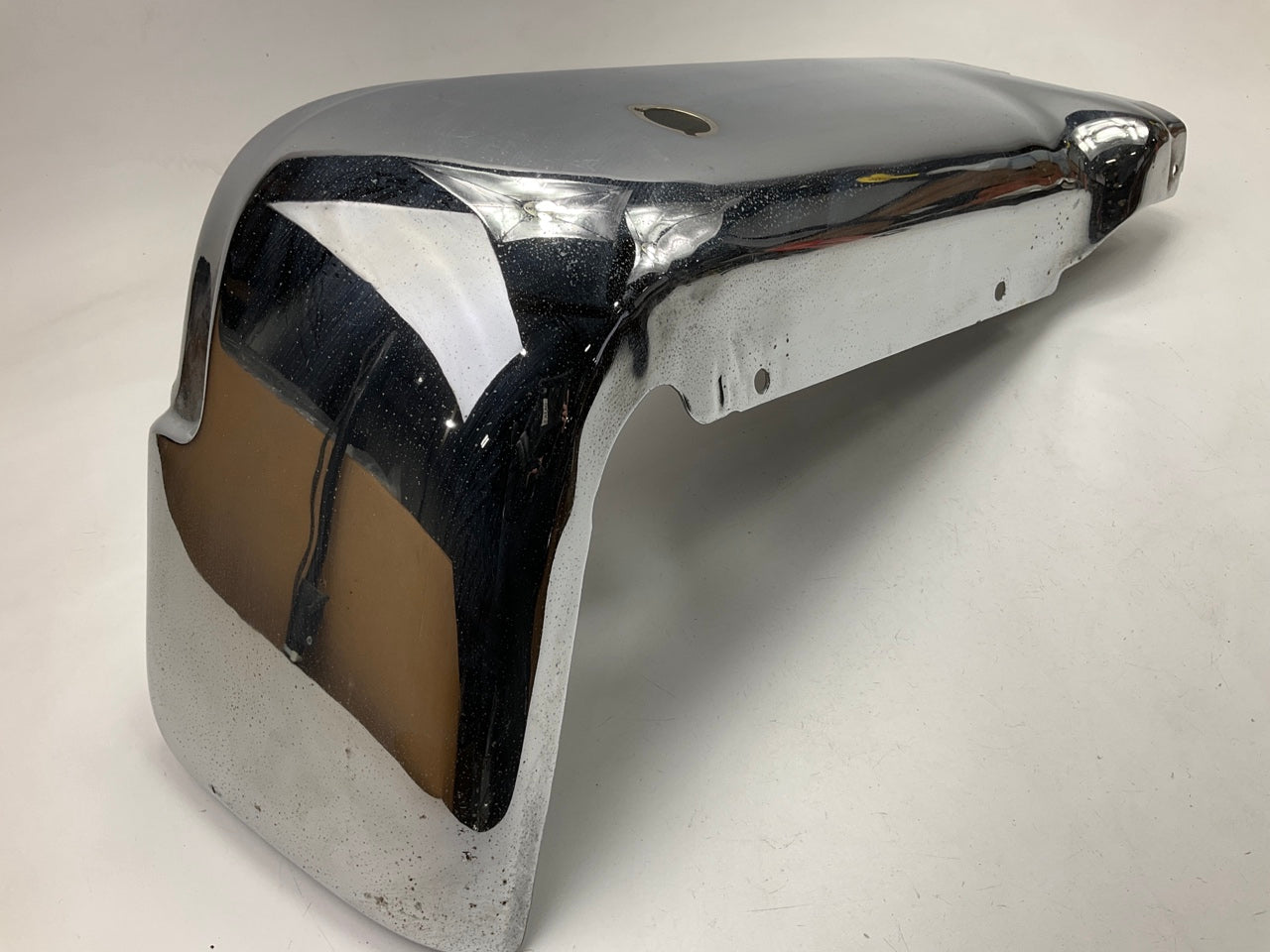 Used OEM Ford Rear Left Bumper End Cap W/ Parking Sensor Hole - 09-14 Ford F-150