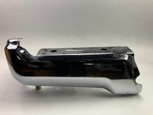 USED - OEM Rear Left Bumper End - 2017-22 Ford F-150 WITHOUT Sensor - CHROME