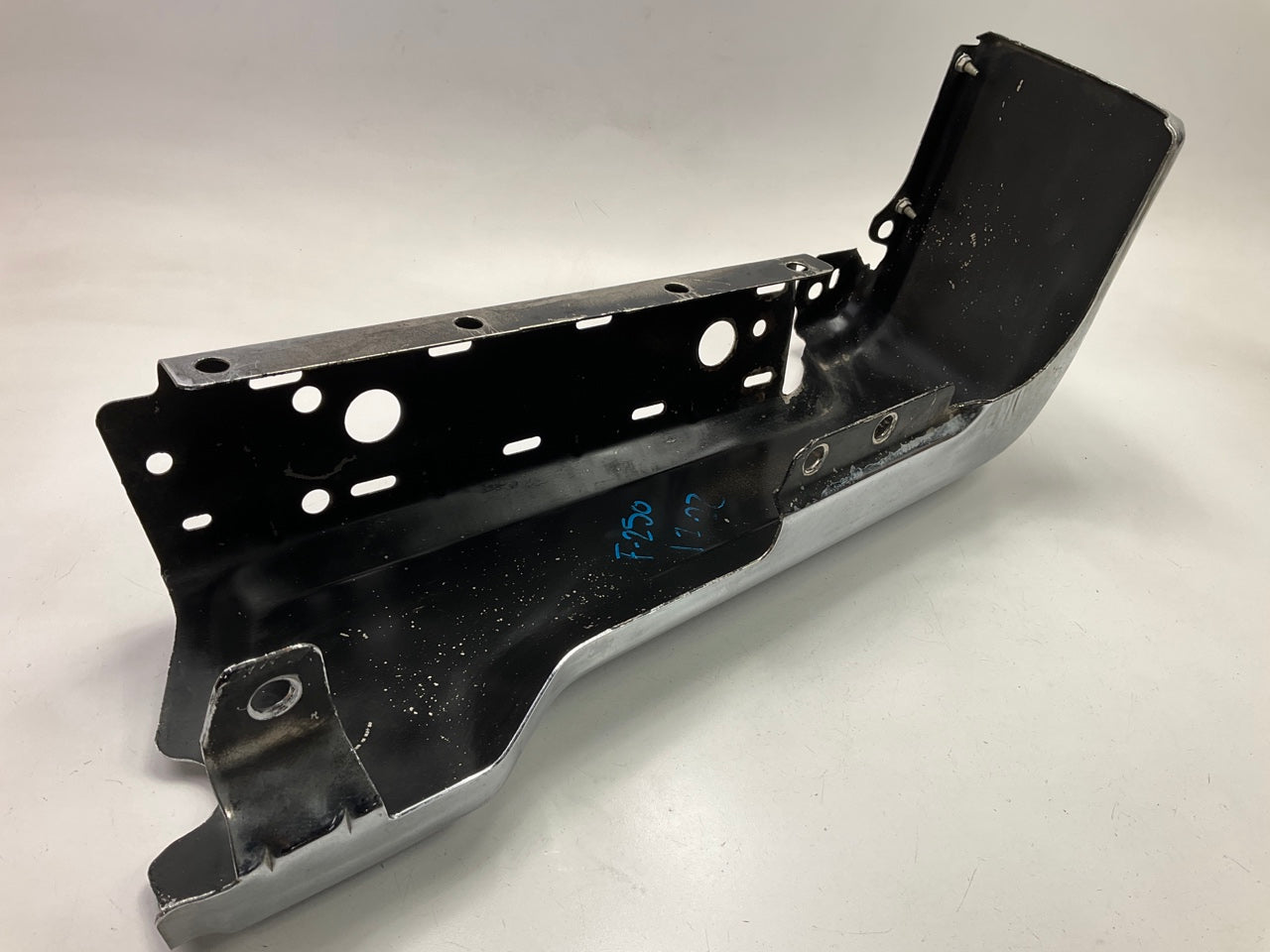 USED - OEM Rear Left Bumper End - 2017-22 Ford F-150 WITHOUT Sensor - CHROME