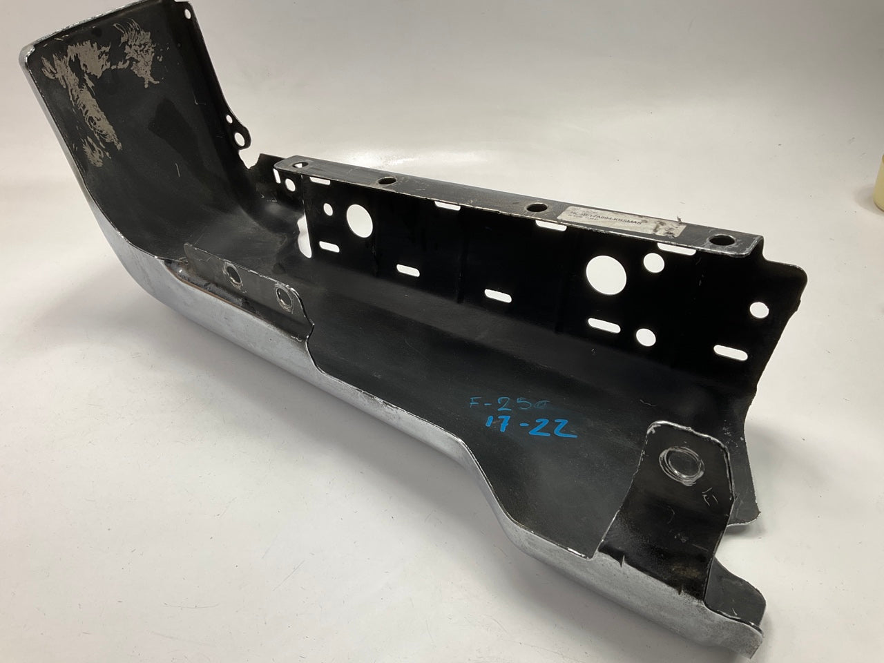 Used OEM Ford Rear Bumper Right Chrome End Cap WITH HOLE  2017-2022 F250 F350 SD