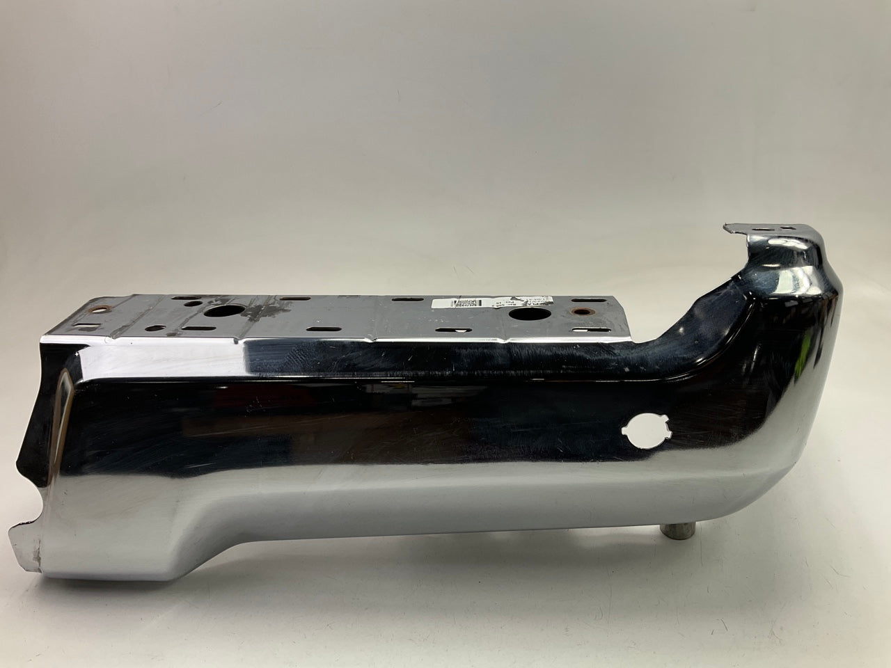Used #41 Rear Bumper Right End Cap Chrome W/ Sensor Hole OEM 17-22 F-250 F350 SD