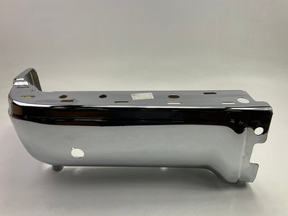 Used OEM Ford CHROME Rear Left Bumper End Cap - 2009-2014 F-150 W/ Sensor Hole