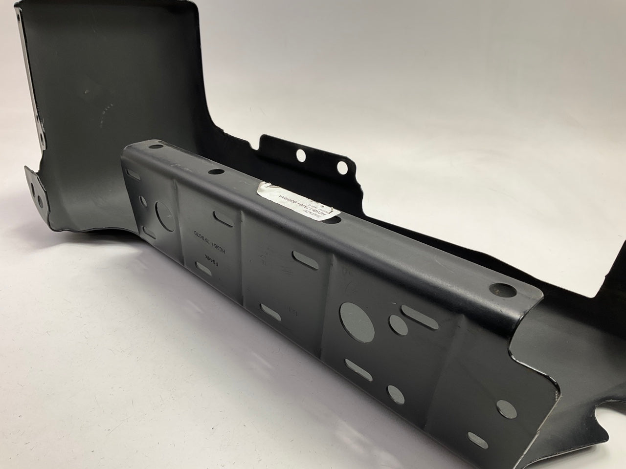 Used OEM Ford Rear Bumper Left End Cap, BLACK, 2017-22 F250 F350 W/O Sensor Hole