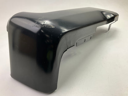 Used OEM Ford Rear Bumper Left End Cap, BLACK, 2017-22 F250 F350 W/O Sensor Hole