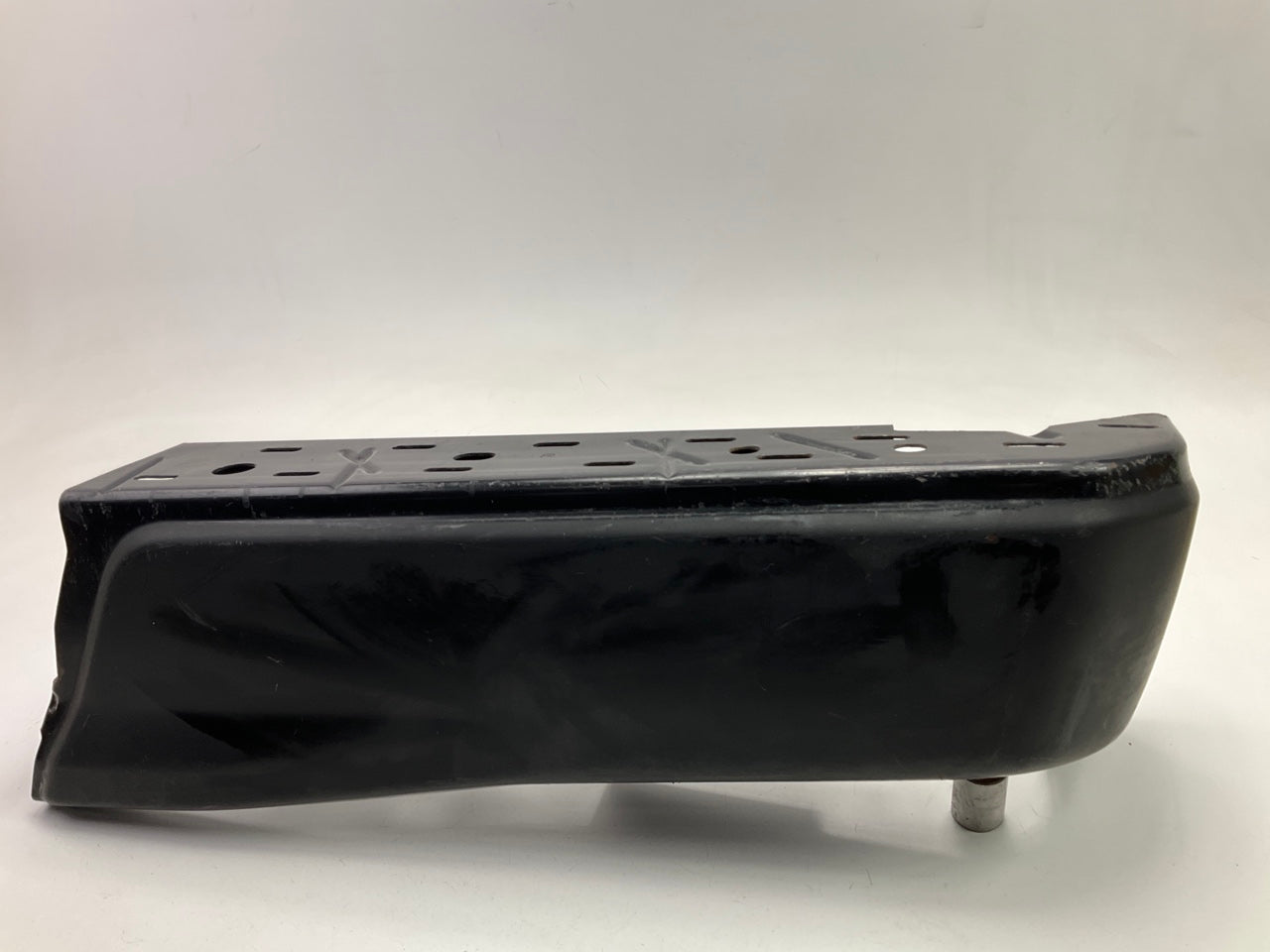 Used #56 OEM Ford Rear Bumper Right End Cap, BLACK, 2015-2020 Ford F-150 No Hole