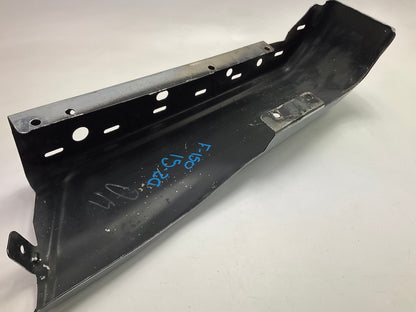 Used #59 OEM Ford Rear Bumper Left End Cap, Chrome, With Sensor Hole 15-20 F-150