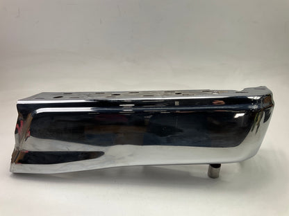 Used #64 OEM Ford Rear Bumper Right End Cap, Chrome, W/O Sensor Hole, 15-20 F150