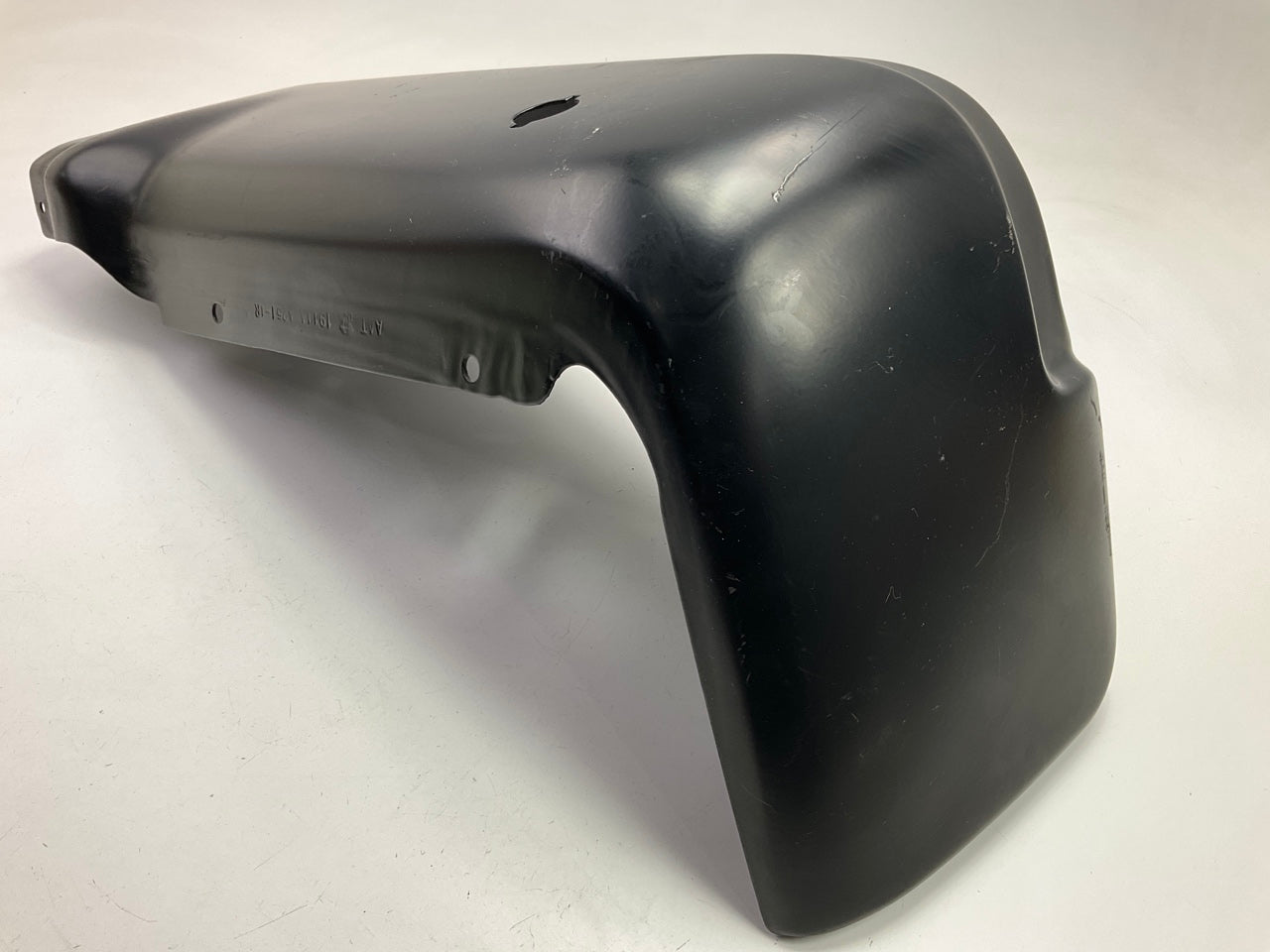 Used #67 OEM Ford Rear Bumper Right End Cap, BLACK, With Sensor Hole 09-14 F-150