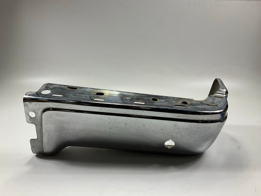 Used #83 OEM Ford Rear Right Bumper End Cap CHROME, WITH Sensor Hole 09-14 F-150