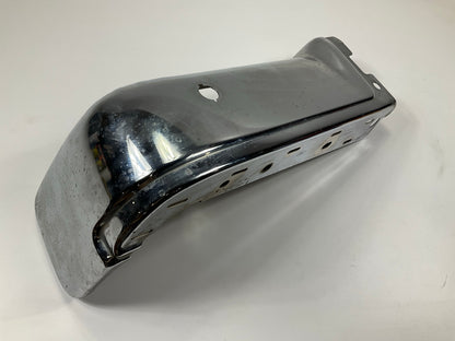 Used #83 OEM Ford Rear Right Bumper End Cap CHROME, WITH Sensor Hole 09-14 F-150