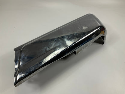 Used #91 OEM Ford Rear Bumper Right End Cap, WITH Sensor Hole, Chrome 15-20 F150