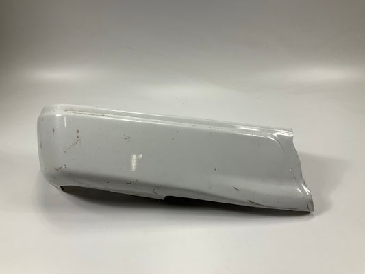 USED OEM Oxford White Rear Bumper Left End Cap 2015-20 F-150 Without Sensor Hole