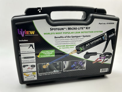 UView 414500A A/C ExtenDye Leak Detection Kit With Spotgun Injector & UV Light
