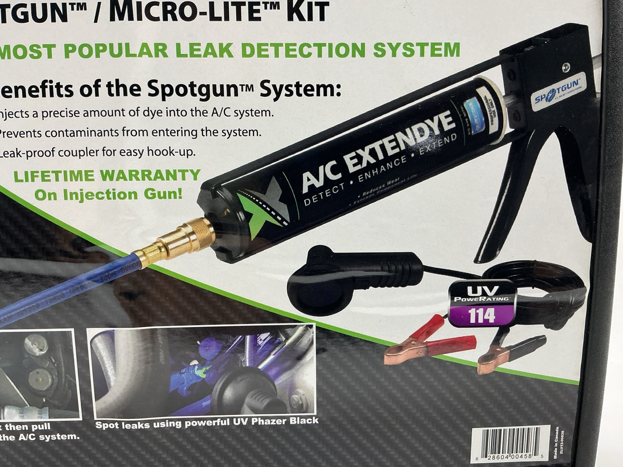 UView 414500A A/C ExtenDye Leak Detection Kit With Spotgun Injector & UV Light