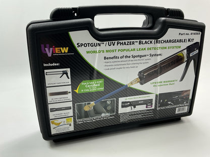 Uview 414565 Spotgun Jr/UV Phazer Black Rechargeable A/C Leak Detect Tool Kit