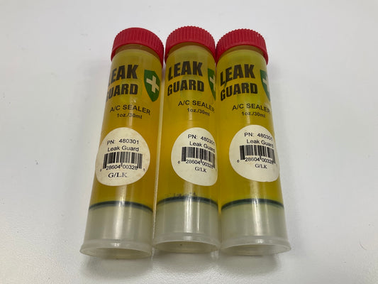 (3) Uview 480301 A/C Leakguard Cartridge (1oz) - Permanently Seals A/C Leaks