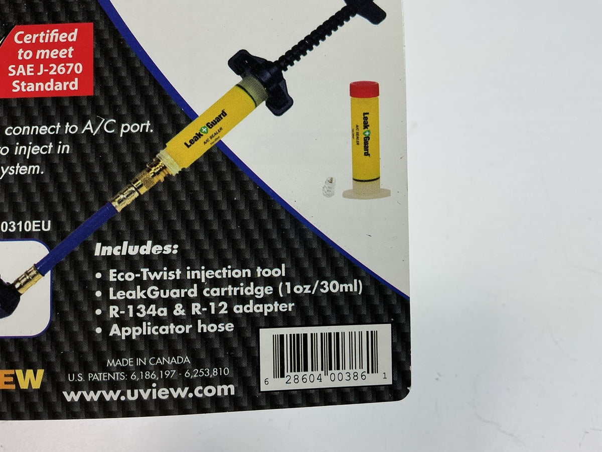 UVIEW 480310EU A/C Leak Guard Eco-Twist Injection Kit