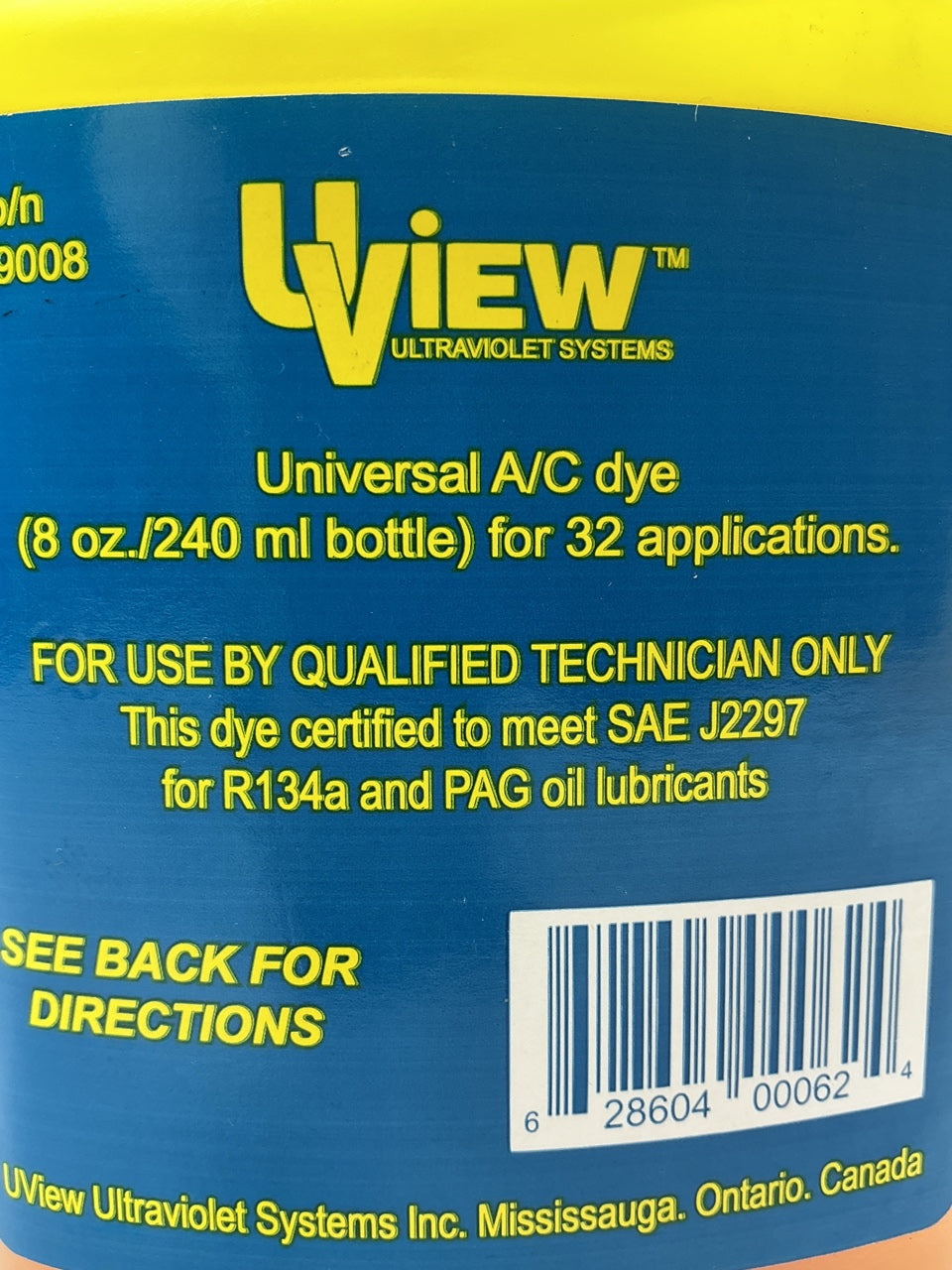 Uview 499008A A/C Extendye (8 Oz.) Leak Detection Dye Bottle
