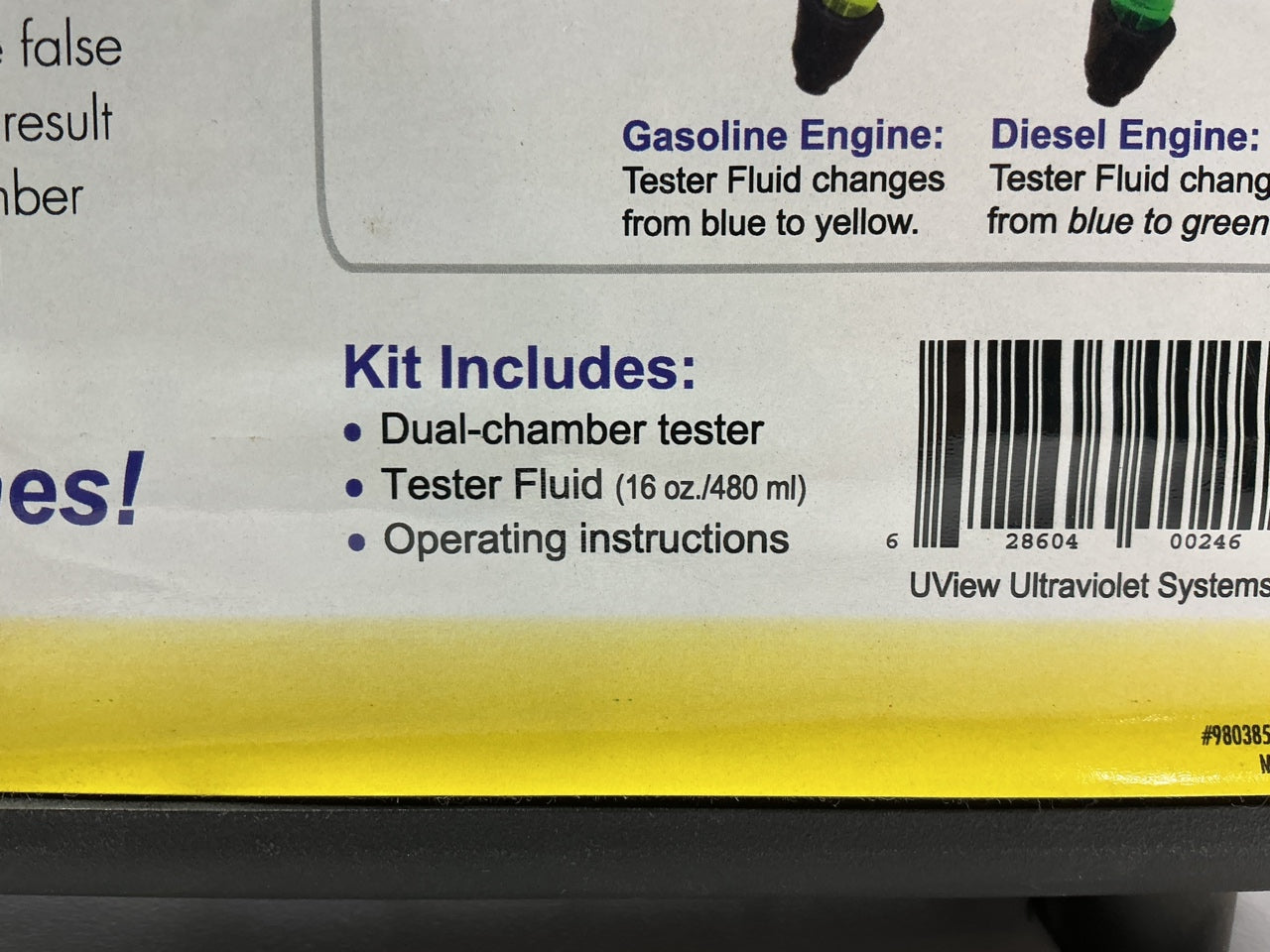 UView 560000 Combustion Leak Detector Tester Dual-Chamber Color-Changing Kit