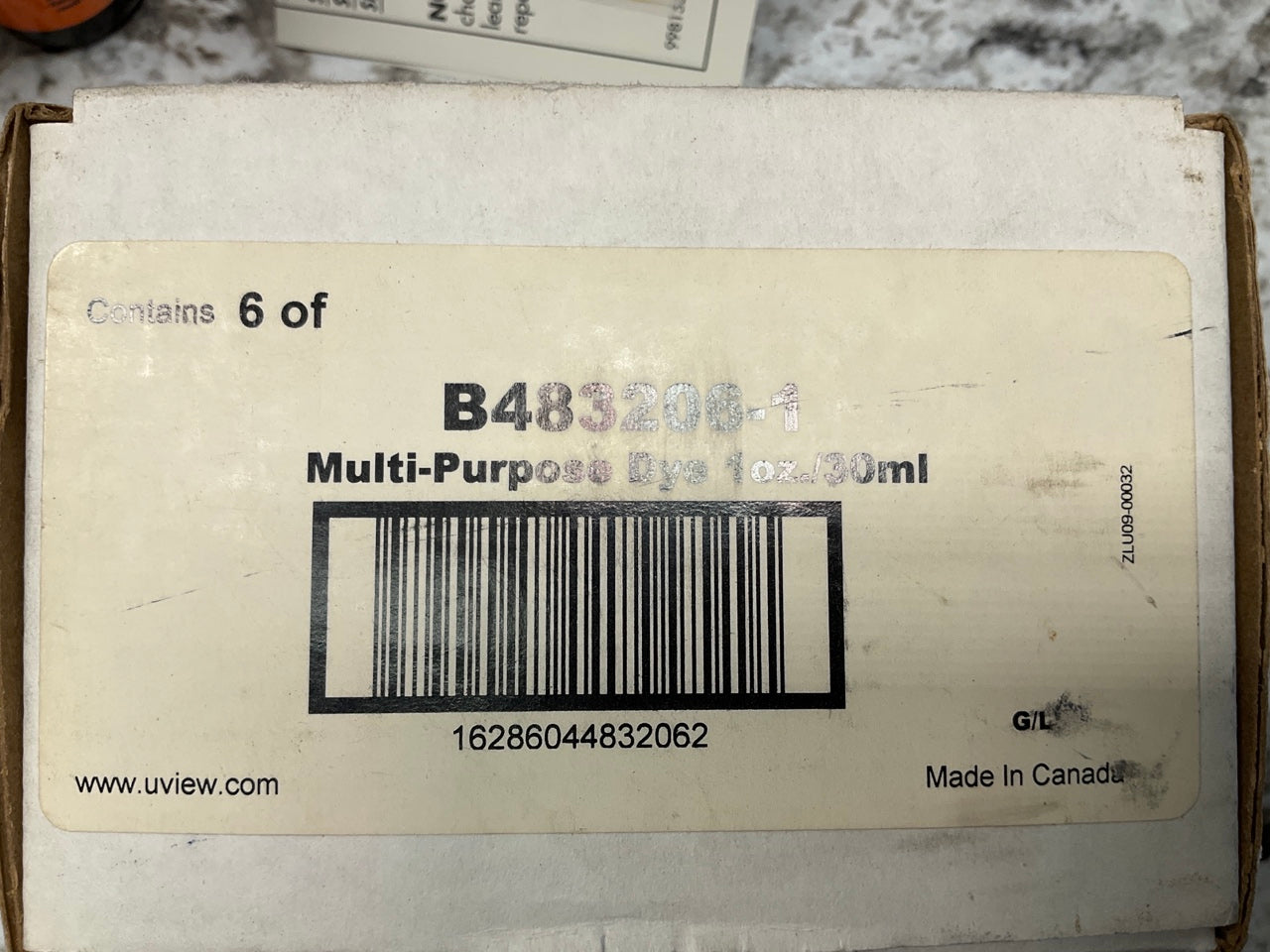 UVIEW B483206 Multi-Purpose Dye Bottles (6) X 1oz