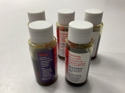 (5) Uview B483806 Extended-Life Radiator Coolant Dye Bottles, 1 Oz Each