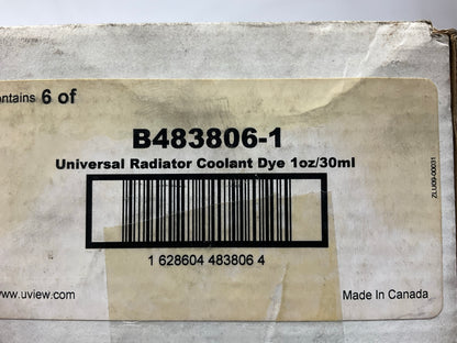 (5) Uview B483806 Extended-Life Radiator Coolant Dye Bottles, 1 Oz Each