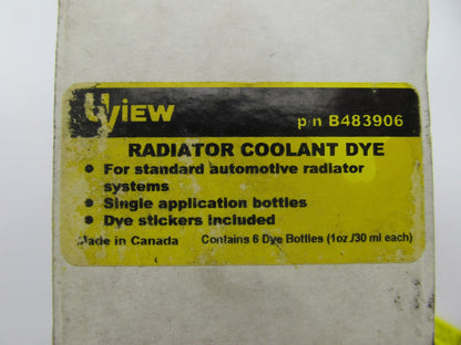 (3)  1oz Bottles Uview B483906 Radiator Coolant Leak Detection Dye
