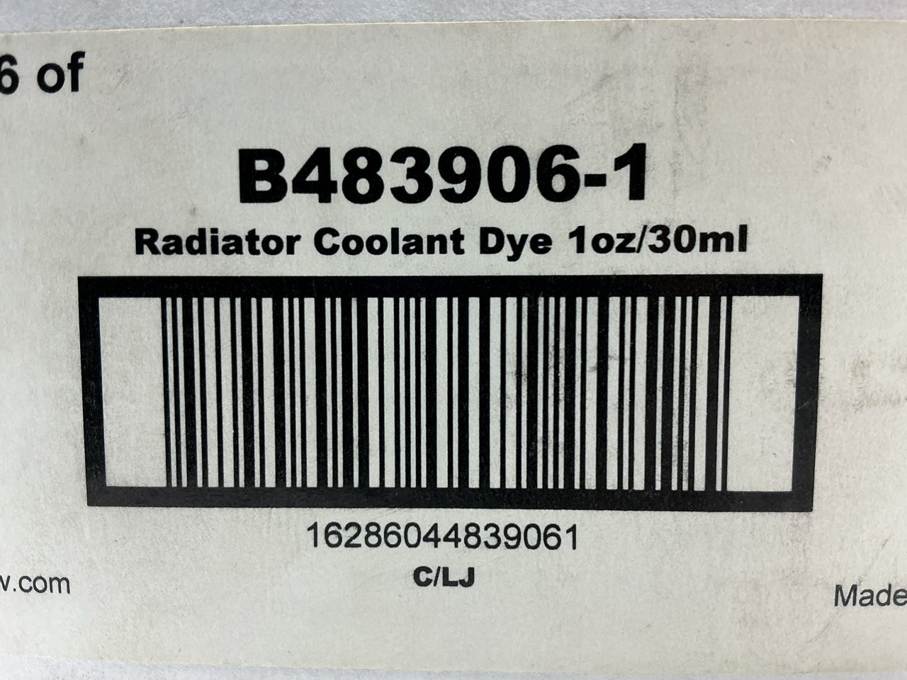 (6) 1oz Bottles - UView B483906 Radiator Coolant Leak Detection Dye