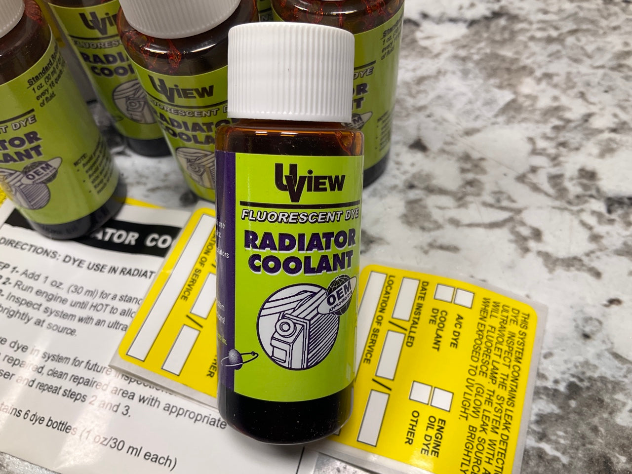 (6) 1oz Bottles - UView B483906 Radiator Coolant Leak Detection Dye