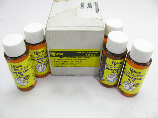 (5) Bottles - Uview B499024 Universal A/C Leak Detection Dye, Each Bottle Is 1oz