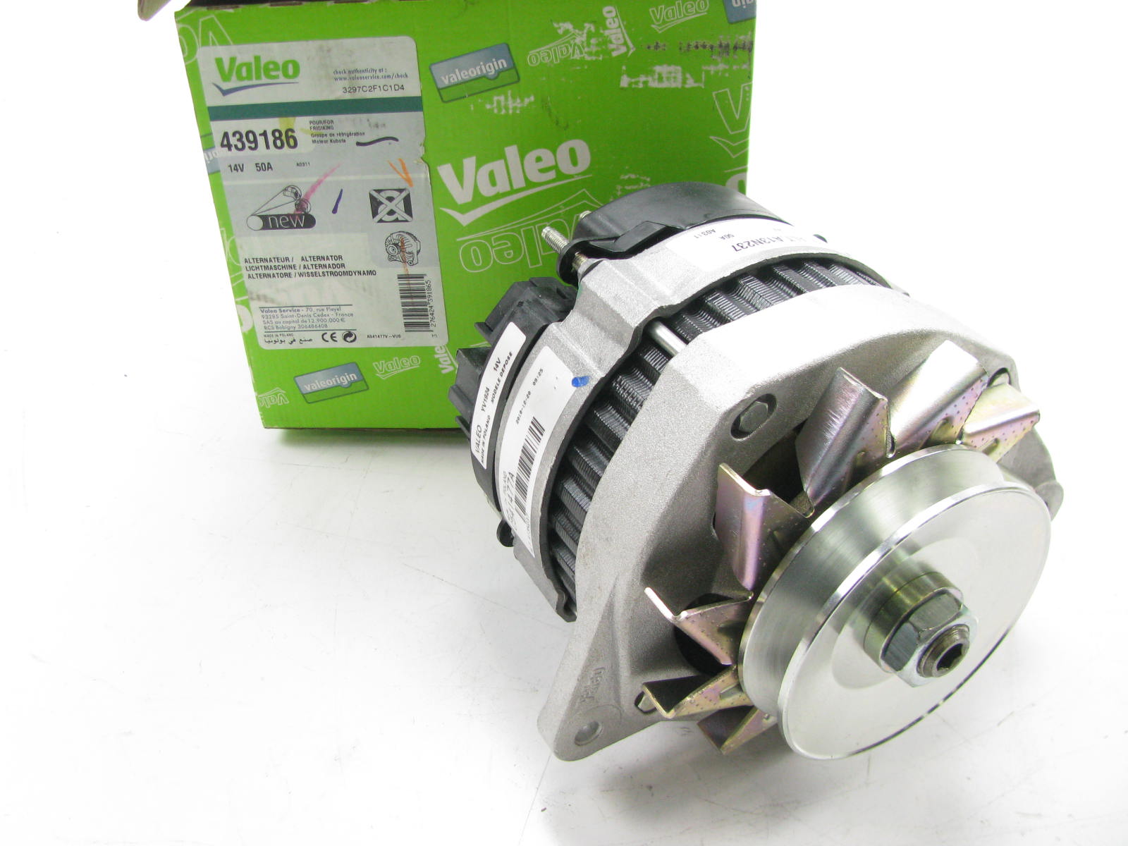 Valeo 439186 Remanufactured Alternator For Carrier Transcold 12V 50 Am ...