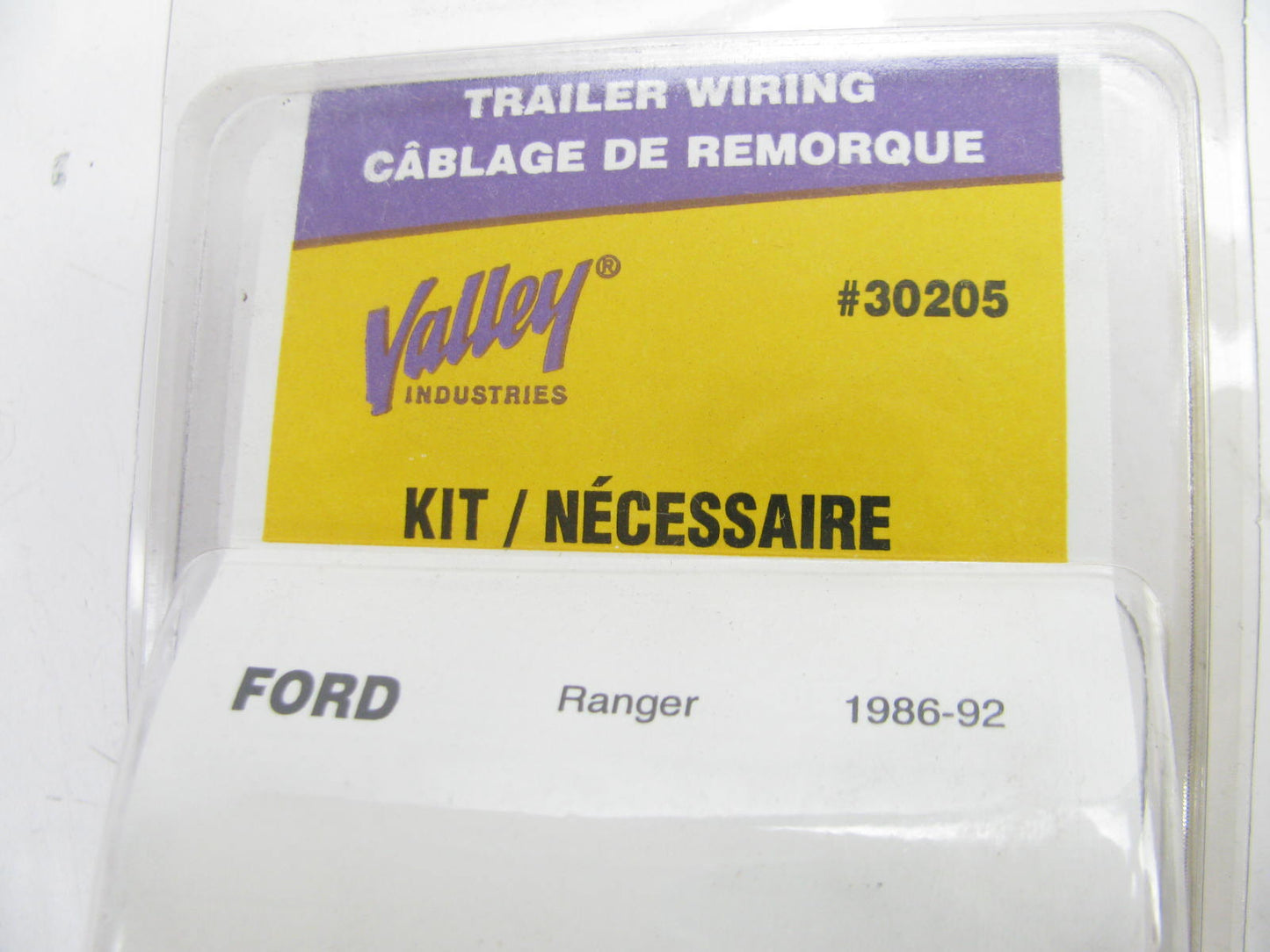 Valley Industries 30502  Towing T-wiring Harness For 86-92 Ford Ranger