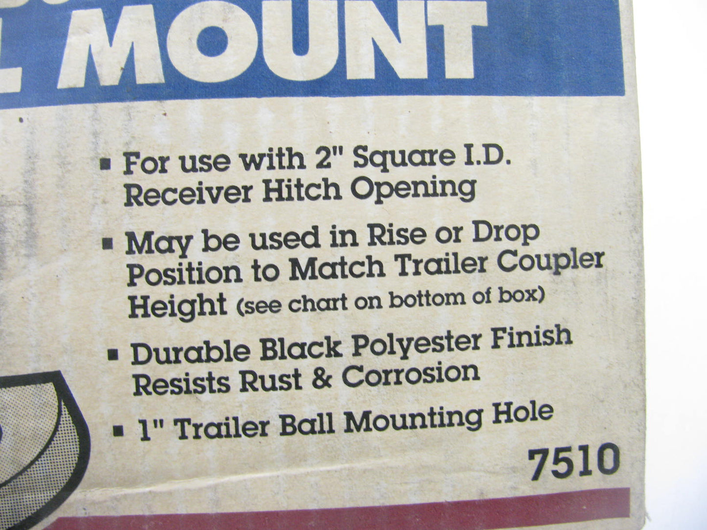 Valley 7510 Heavy Duty 2'' Receiver Hitch Ball Mount 5000 Lbs 0'' Drop 2-3/4'' Rise