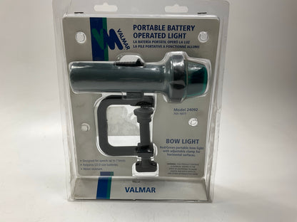 Valmar 24092 Marine Clamp-On Battery Operated Portable Bow Light Red Green