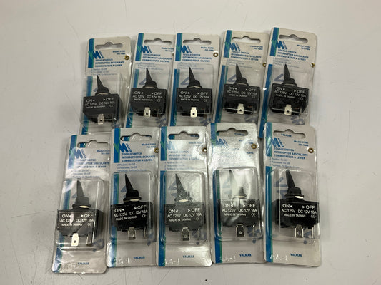 (10) Valmar 31202 Boat / Marine On-Off Toggle Switch (15/32'' Mounting Hole)