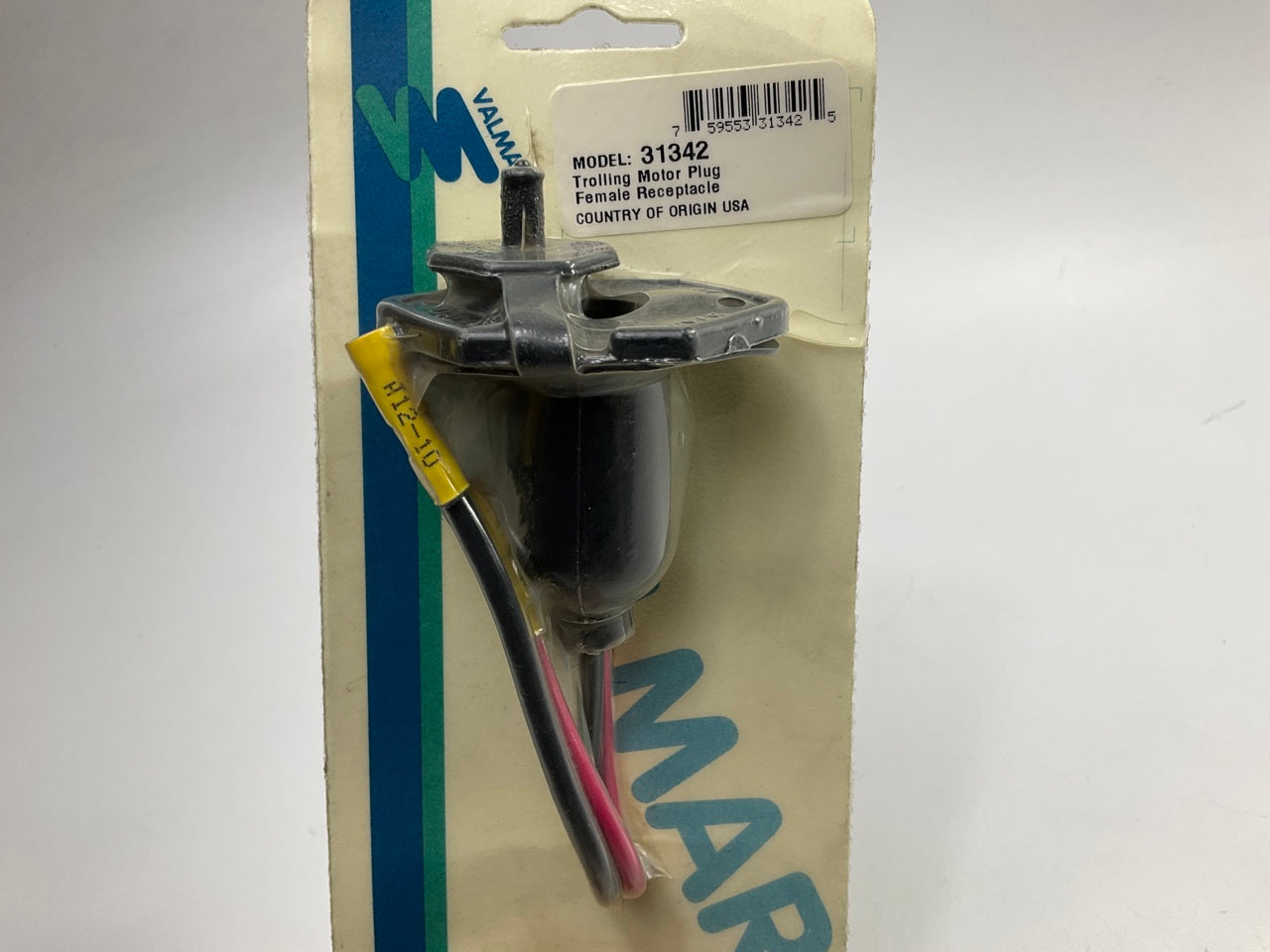 Valmar 31342 Marine Trolling Boat Motor Plug Receptacle 12 Volt Female, 6'' Leads