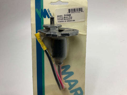Valmar 31342 Marine Trolling Boat Motor Plug Receptacle 12 Volt Female, 6'' Leads