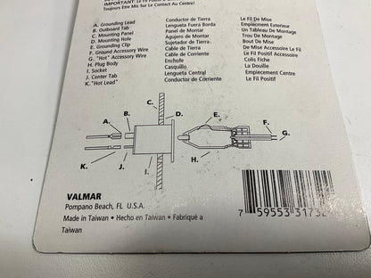 Valmar 31732 Boat / Marine Auxiliary Lighter Power Outlet Socket 12V DC 10 Amp