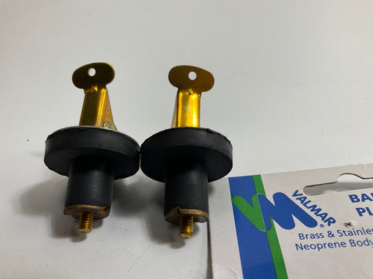 Valmar 32332 Brass Baitwell Plugs, 1/2'', Pair, For 1/2'' Diameter Baitwell Hole