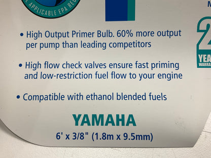 Valmar 51342 Marine Fuel Line Primer Bulb & Hose Kit 3/8'' X 6' For Yamaha