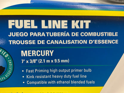 Valmar 51352 Mercury 3/8''x7' Fiber-Reinforced Fuel Line Hose W/ Fuel Primer Bulb
