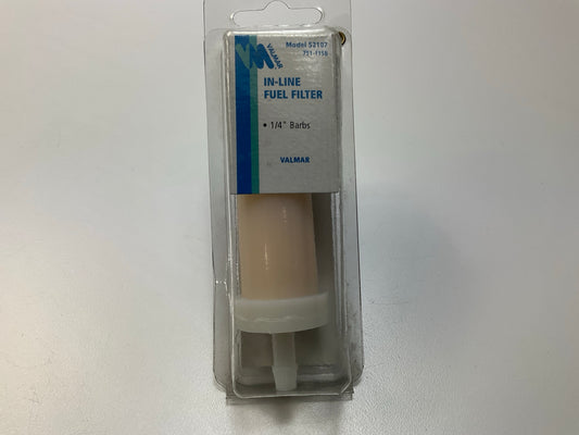 Valmar 52107 Marine In-Line Fuel Filter (Plastic, 1/4'' Barb)